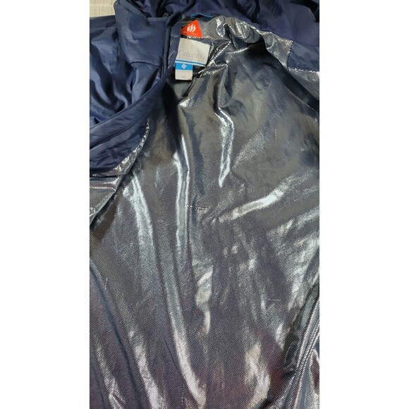 Columbia Men’s Omni-Heat Insulated Hooded Jacket XXL Navy Blue Warm Winter - Picture 5 of 7